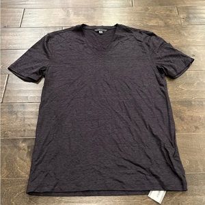 NWT John Varvatos Mens Purple Gray Collection Knit V-Neck T-shirt Size M MEDIUM